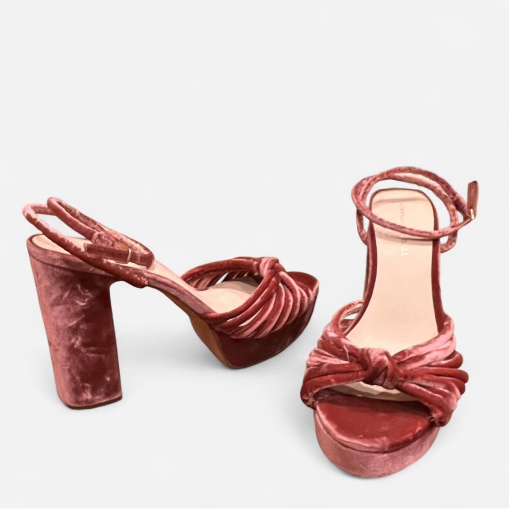 Loeffler Randall Pink Velvet Heels